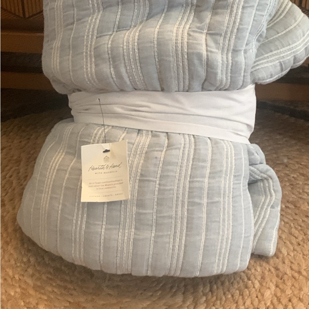 Blue Striped Quilt
